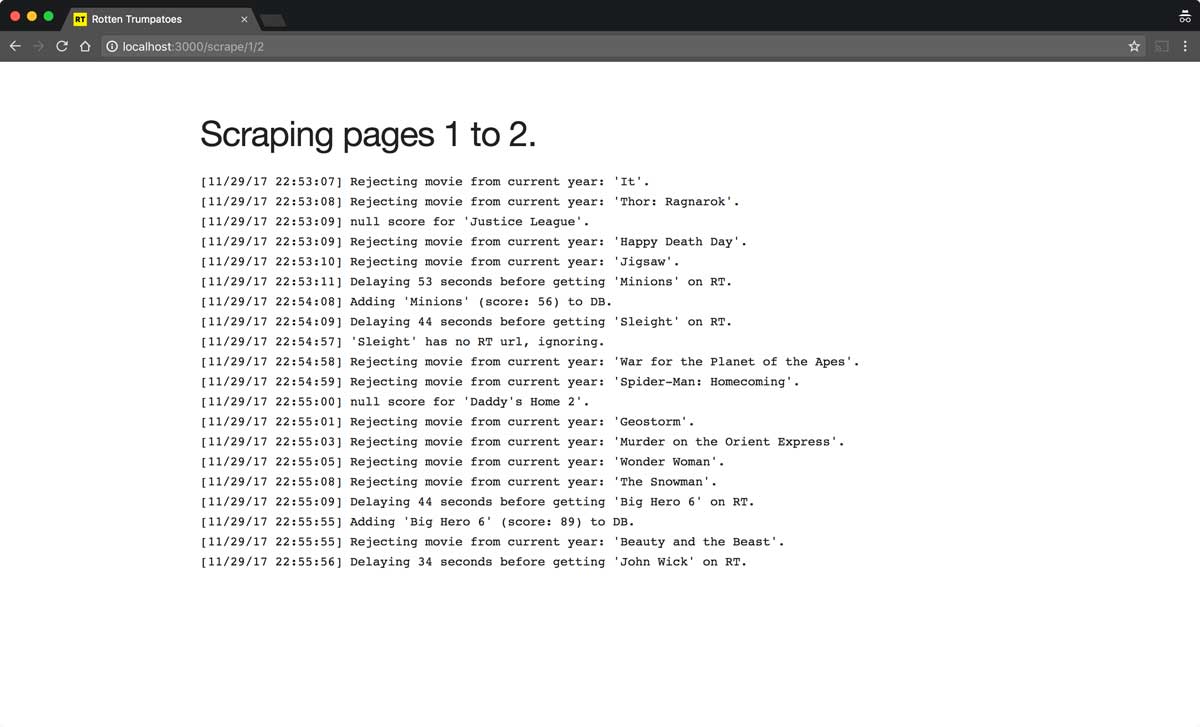 Scraping Interface